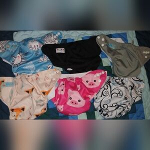 AlvaBaby Cloth Diapers (Set Of 6)